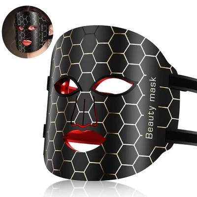 LED Face Mask Red Light Therapy 7 Color Photon Facial Skin Care Beauty Device - Image 1 of 4