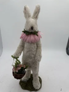 Bethany Lowe Samt 🐰Hase Osterhase 17 Zoll Fell Blumen🐇 - Bild 1 von 15
