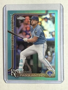 2025 Topps cromo Vinnie Pasquantino Aqua/199 #165 Kansas City Royals - Imagen 1 de 2