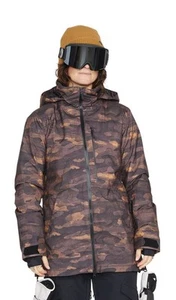 NWT Volcom 3D Stretch GORE-TEX Jacket Ski Snowboard Women’s M Brown Camouflage - Picture 1 of 19