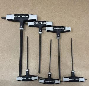 Craftsman Metric T Through Handle Ball Round Hex Key Wrench Set 6pc 46384 USA - Picture 1 of 9