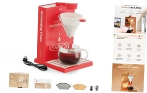 Caffettiera Portatile Staccabile Una Tazza,Versare Automatico Sopra Caffè Rosso Fortunato - Foto 1 di 7