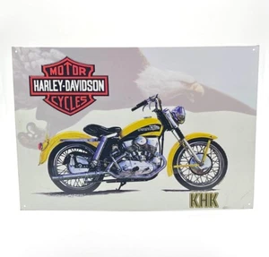 Blechschild 43 X 30 cm Harley Davidson Motorcycles „KHK“ extrem selten, G12 - Picture 1 of 1