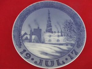 1917 ROYAL COPENHAGEN WEIHNACHTEN ALTER TELLER KIRCHENRETTER - Bild 1 von 2