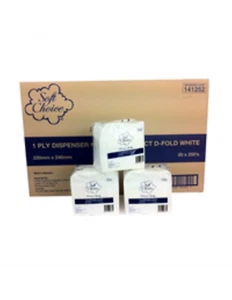 Soft Choice Napkins 1 Ply Dispenser White Compact D Fold 250 Pack Bundle - Picture 1 of 1