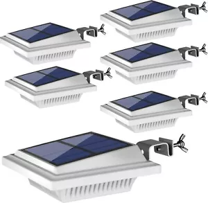 6PCS Solar Power Gutter Lights 40LED Light Sensor Wall lights Fence Garden light - Picture 1 of 10