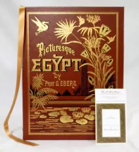 Couverture rigide pittoresque ÉGYPTE Prof. G. Ebers Vol 1 & 2 Easton Press Deluxe 75/800 - Photo 1/19