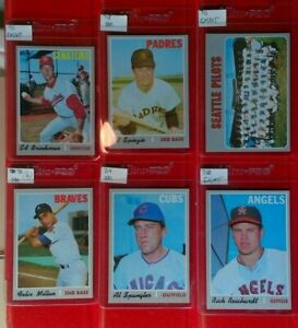 1970 Topps Baseball HIGH GRADE Lot of 6 Cards NMT NIGH SERIES 700+