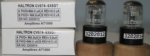 6X5GT CV574 Haltron NOS Made in U.S.A Amplitrex Tested Qty 1 Match Pair - Picture 1 of 7