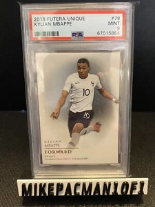 KYLIAN MBAPPE ROOKIE 2018 FUTERA UNIQUE #79 INTERNATIONAL DEBUT PSA 9 MINT RC - Picture 1 of 2