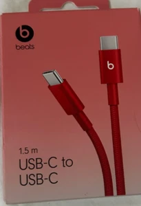 Beats USB-Cto USB-C Woven Cable (1.5 m – Rapid Red - Photo 1 sur 1