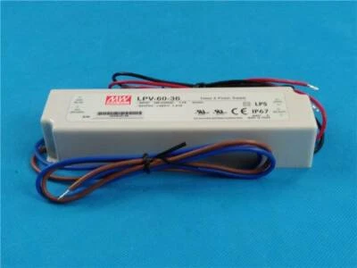 ONE Mean Well Power Supply LED Driver 60W LPV-60-36 36V 1.67A - Image 1 of 4