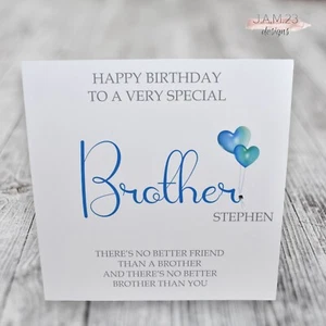 Personalised Brother Birthday Card - Picture 1 of 8