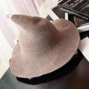 Cosplay Witch Hat Halloween Modern Made From High Quality Sheep Wool Witch Cap - Picture 1 of 24