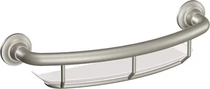 Moen R2356DBN Bathroom 16" Safety Grab Balance w Storage Shelf Brushed Nickel - Picture 1 of 1