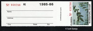 FL7 FL7H 1985 Florida Duck Stamp - MNH - Wood Ducks - Hunter Stamp with Full Tab - Picture 1 of 1