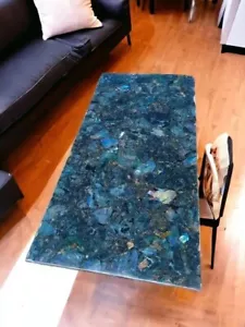48"x30" Stunning Labradorite Stone Dining Table Handmade Crystal Healing Decors - Picture 1 of 8