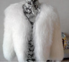 Women Real Mongolian Coat Lamb Sheep Short Curly Fur Jacket Winter Warm Outwear