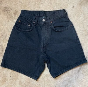Lucky Brand Dungarees Black High Waisted Jean Shorts Size 26 - Picture 1 of 6