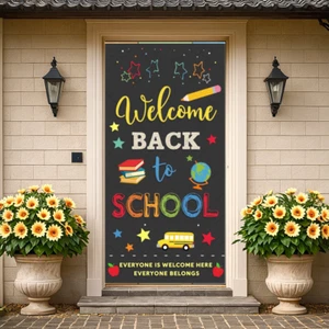 Welcome Back to School Banner School Photo Background Banner Party Decoration - Picture 1 of 10