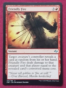 Magic The Gathering FATE REFORGED FRIENDLY FIRE red card MTG - Picture 1 of 2