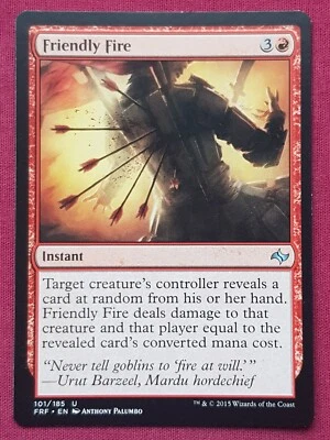 Magic The Gathering FATE REFORGED FRIENDLY FIRE red card MTG - Image 1 of 2