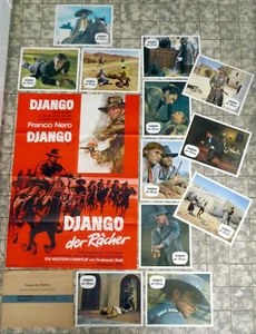 DJANGO DER RÄCHER Franco Nero 23 AUSHANGFOTOS + A1 German L C`s ´67 TEXAS ADDIO - Bild 1 von 2