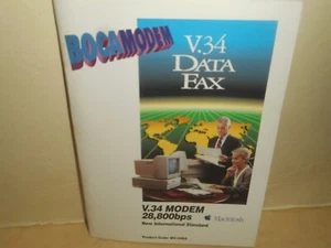 MACINTOSH Boca Modem V.34 Data Fax Modem 28,800bps User's Manual #9466 - Bild 1 von 21