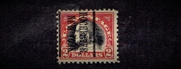 1918-2  U.S. Reg Issue $2.00 Carmine & Black FRANKLIN  Sc#347 PRECANCEL See Note - Image 1 of 1