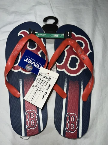 Boston Red Sox Major League Genuine Merchandise Flip Flops Women’s 9-10 Mens 7-8 Cover
