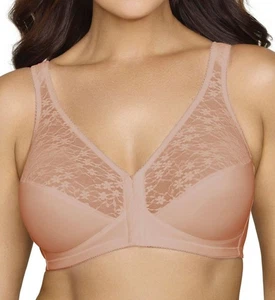 Ladies Front-Close Lace Wireless Posture Bra  Size 46 DD Exquisite NEW - Picture 1 of 1