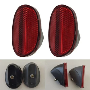 2pcs Bicycle Oval Rear Mudguard Reflector Bike Oval Rear Fenders Reflector - Picture 1 of 24