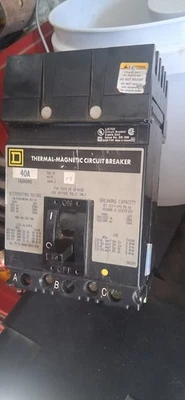 SQUARE D FA34040 40 AMP I-LINE CIRCUIT BREAKER 3 POLE 480 VAC 250 VDC 25KA - Image 1 of 4