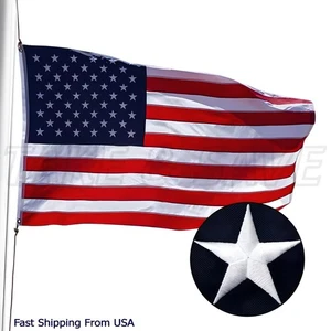 Bandera Americana 8x12 Pies Bandera de Estados Unidos, Estrellas Bordadas de Alta Resistencia con Ojales de Latón - Imagen 1 de 7