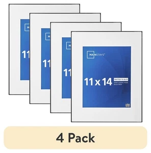 4er Pack 11x14 8x10 Frontlader Wand Bilderrahmen Schwarz Display Bilderrahmen - Bild 1 von 8