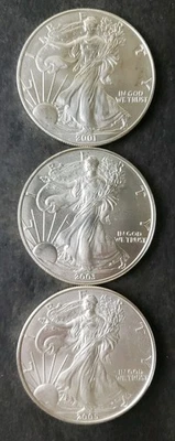 2001年、2003年和2005年1美元美国鹰银币 — 第 1/3 张图片