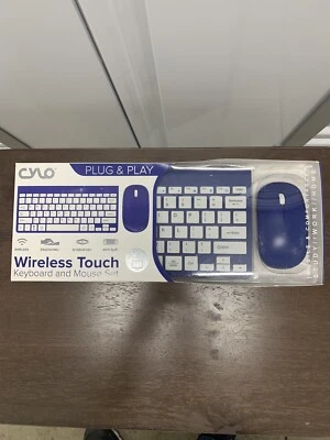 Cylo Metallic Blue Wireless Keyboard & Mouse Combo Set Factory Sealed ￼ - Image 1 of 4