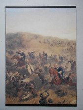 MILITARY PRINT-QUEEN VICTORIA'S ARMY-17TH LANCERS AT ULUNDI 1879 - ORLANDO NORIE