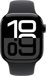 Apple Watch Series 10 - 42 mm Jet Black Aluminium Case Black Sport Band S/M GPS - Zdjęcie 1 z 19