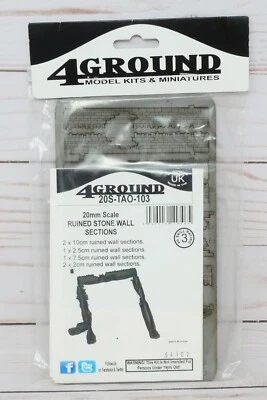 4Ground Terrain and Obstacles 20S-TAO-103, Ruined Stone Wall Sections Kit, 20mm - Image 1 of 4