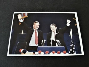 Presidente Ronald Reagan y vicepresidente George Bush, 1980 - tarjeta de agradecimiento. - Imagen 1 de 2