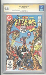 NUEVO TEEN TITANS #28 CGC 9.8 SS "FIRMADO POR GEORGE PEREZ & MARV WOLFMAN" - Imagen 1 de 1