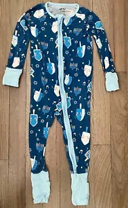 Little Sleepies Dancing Dreidels Pajamas PJs 12-18 Months Toddler Baby Bamboo - Picture 1 of 3