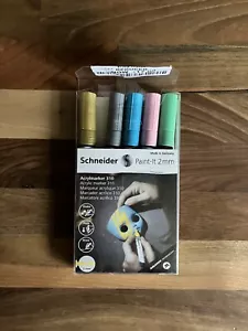Schneider Acrylic Paint-It 2mm Marker Set 5 Pens* - Picture 1 of 3