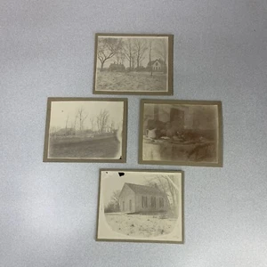 4 Antique Cabinet Card Farm Photos Farmhouse Farm Couple Nice Old HTF Pictures - Picture 1 of 7