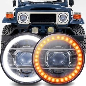Dodge D100 D200 D300 Pickup 1969-1974 7 Inch Round Cree LED Headlights White ...