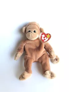 Juguete de peluche retirado Ty Beanie Baby Bongo The Monkey, juguete de peluche, vintage - Imagen 1 de 9