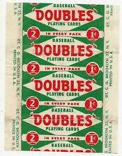 1951 Topps Red Back Baseball Doubles 1 Cent Wrapper 