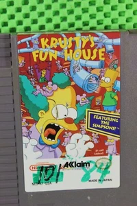 KRUSTY'S FUN HOUSE Nintendo NES-KF-USA Made in Japan - Recently Tested - SCARCE - Picture 1 of 3