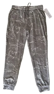 SHOSHO Pull On Jogger Lounge Pants Women GRAY Tie Dye Elastic Waist Size L NEW - Picture 1 of 14